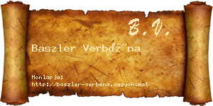Baszler Verbéna névjegykártya